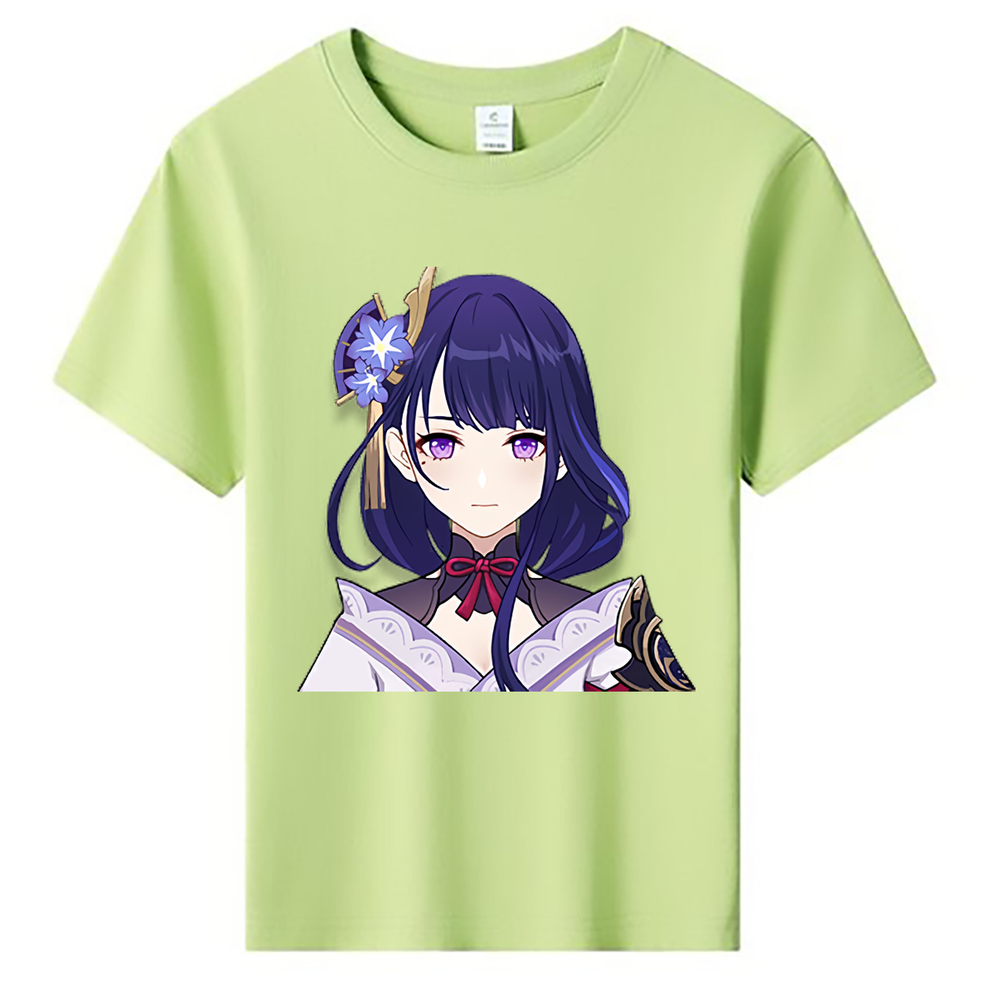 げんし神 雷電将軍 らいでんしょうぐん genshin Raiden Shogun 綿100％キッズTシャツ（フロントプリント）